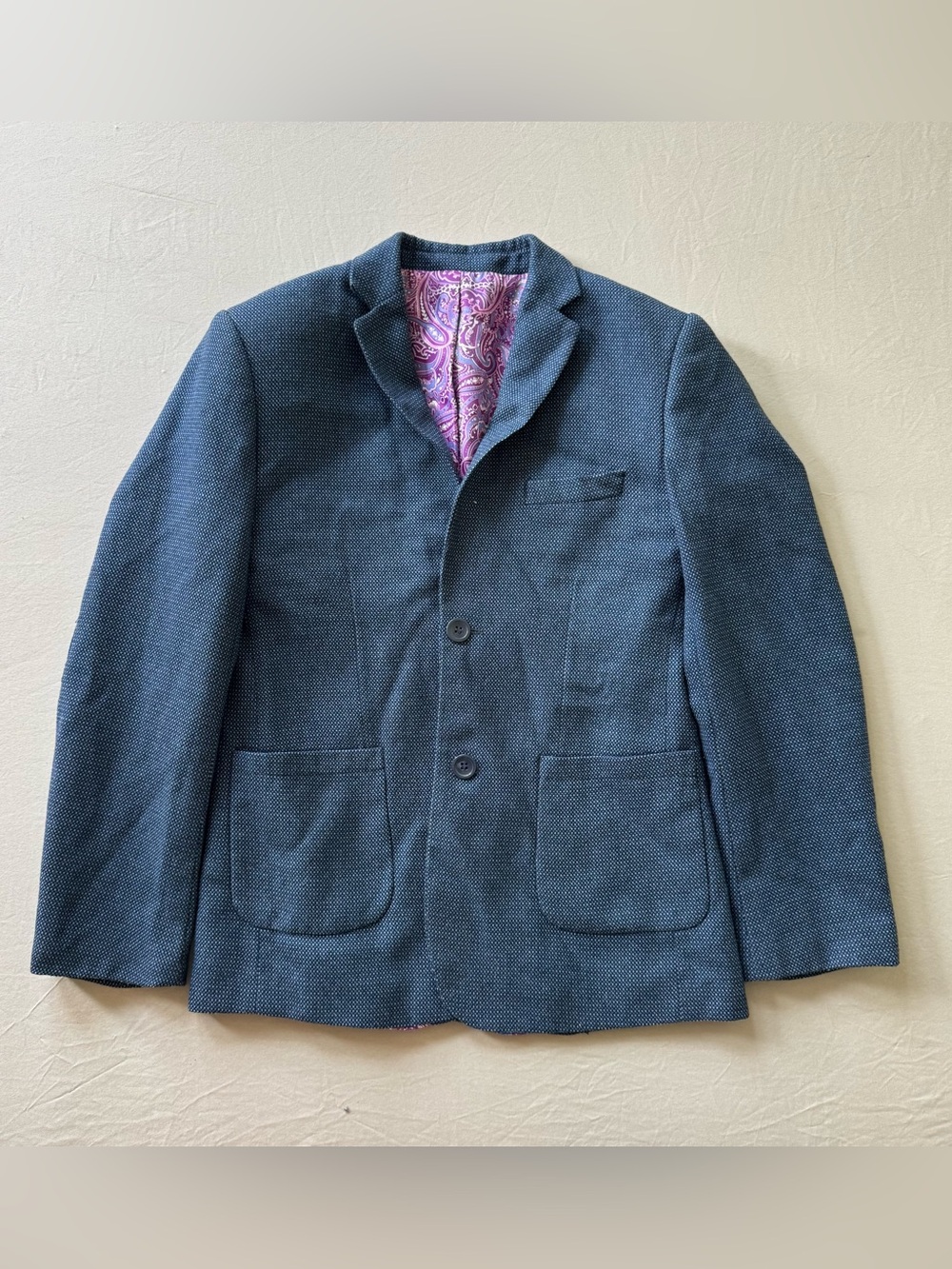 Isaac Mizrahi Boys Wool Blend Knit Suit Jacket Blazer
